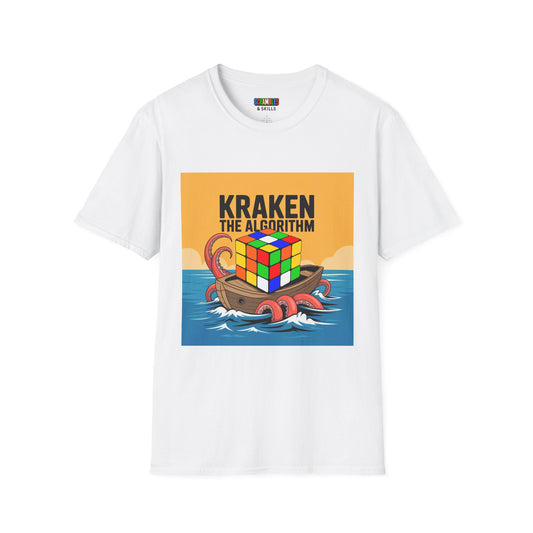 Kraken The Algorithim - Rubiks Cube Unisex Graphic Softstyle T-Shirt