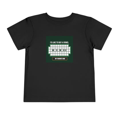 Megaminx Vowel - Rubik's Cube Art Toddler Short Sleeve T-Shirt