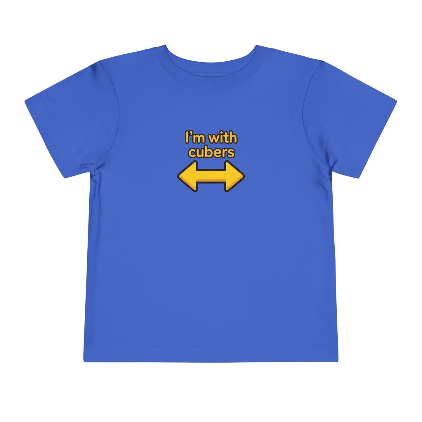 I'm With Cubers  - Rubik's Cube Art Toddler Short Sleeve T-Shirt