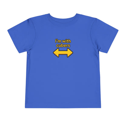 I'm With Cubers  - Rubik's Cube Art Toddler Short Sleeve T-Shirt