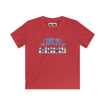 Top 10 to Bottle Flip Kids Softstyle Tee