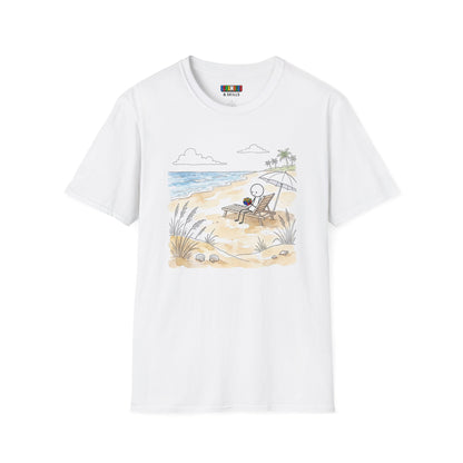 Beach Watercolor Unisex Graphic Softstyle T-Shirt