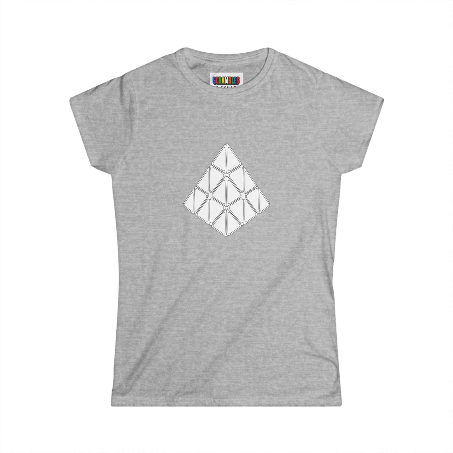 Pyraminx Doodle -Rubik's Cube Art  Women's Softstyle T-Shirt