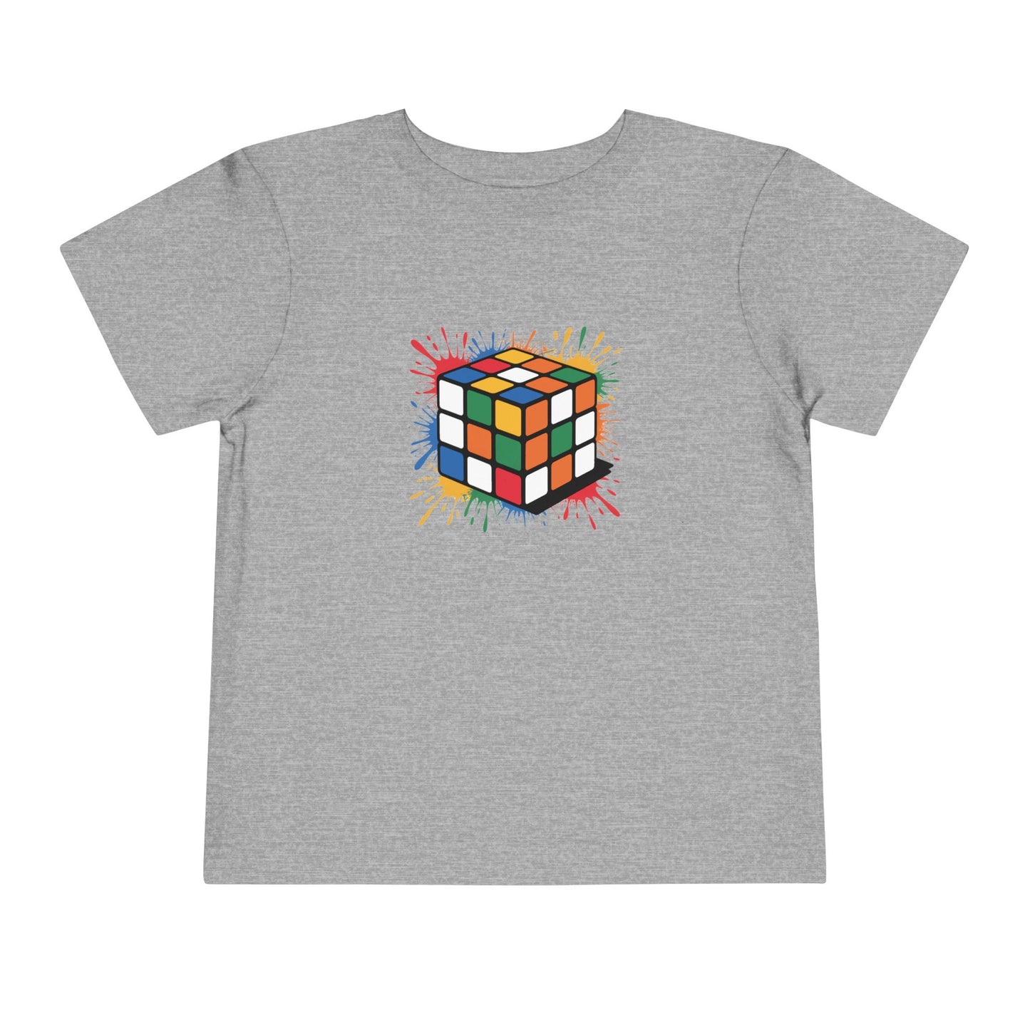 Scramble Splash  - Rubik's Cube Art Toddler Short Sleeve T-Shirt