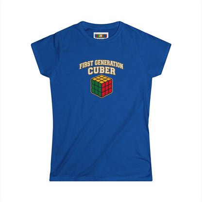 ⚡ Express - First Generation Cuber Rubiks Cube Art Women's Softstyle T-Shirt