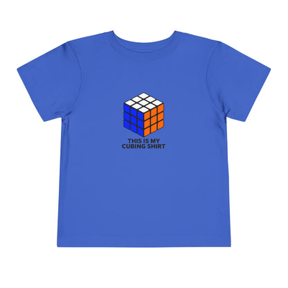 This Is My Cubing Shirt  - Rubik's Cube Art Toddler Short Sleeve T-Shirt