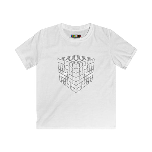 7x7 Doodle  - Rubik's Cube Art Kids Softstyle Tee