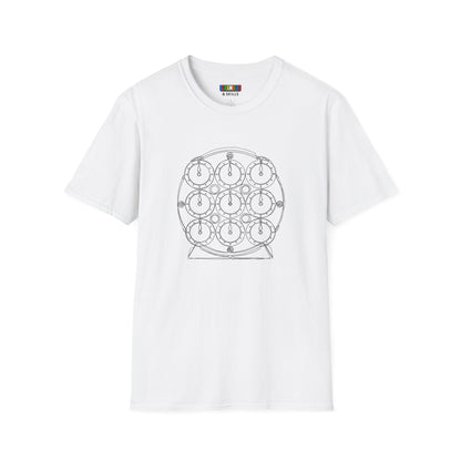 Clock Doodle Unisex Graphic Softstyle T-Shirt