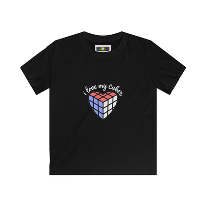 I Love My Cuber  - Rubik's Cube Art Kids Softstyle Tee