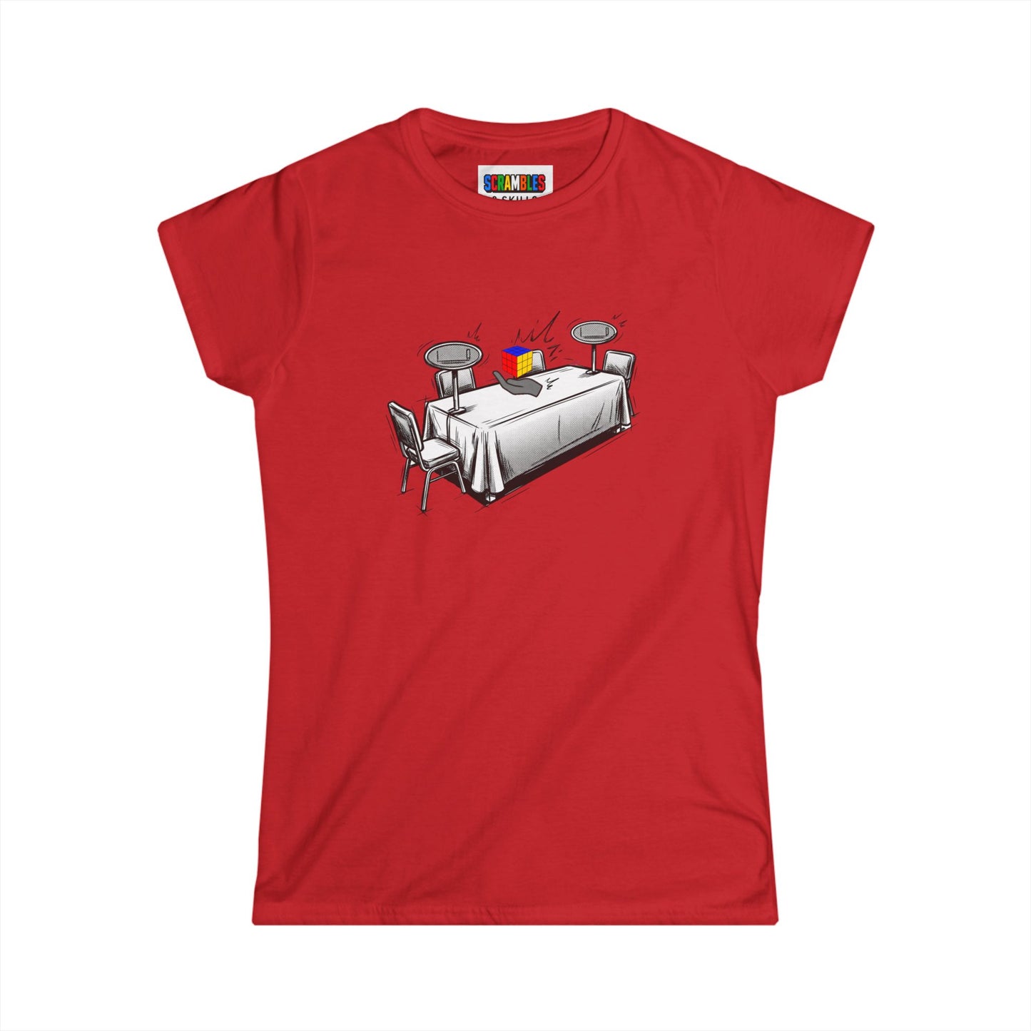 3x3 One-Handed Comp Day  - Rubik's Cube Art Women's Softstyle T-Shirt