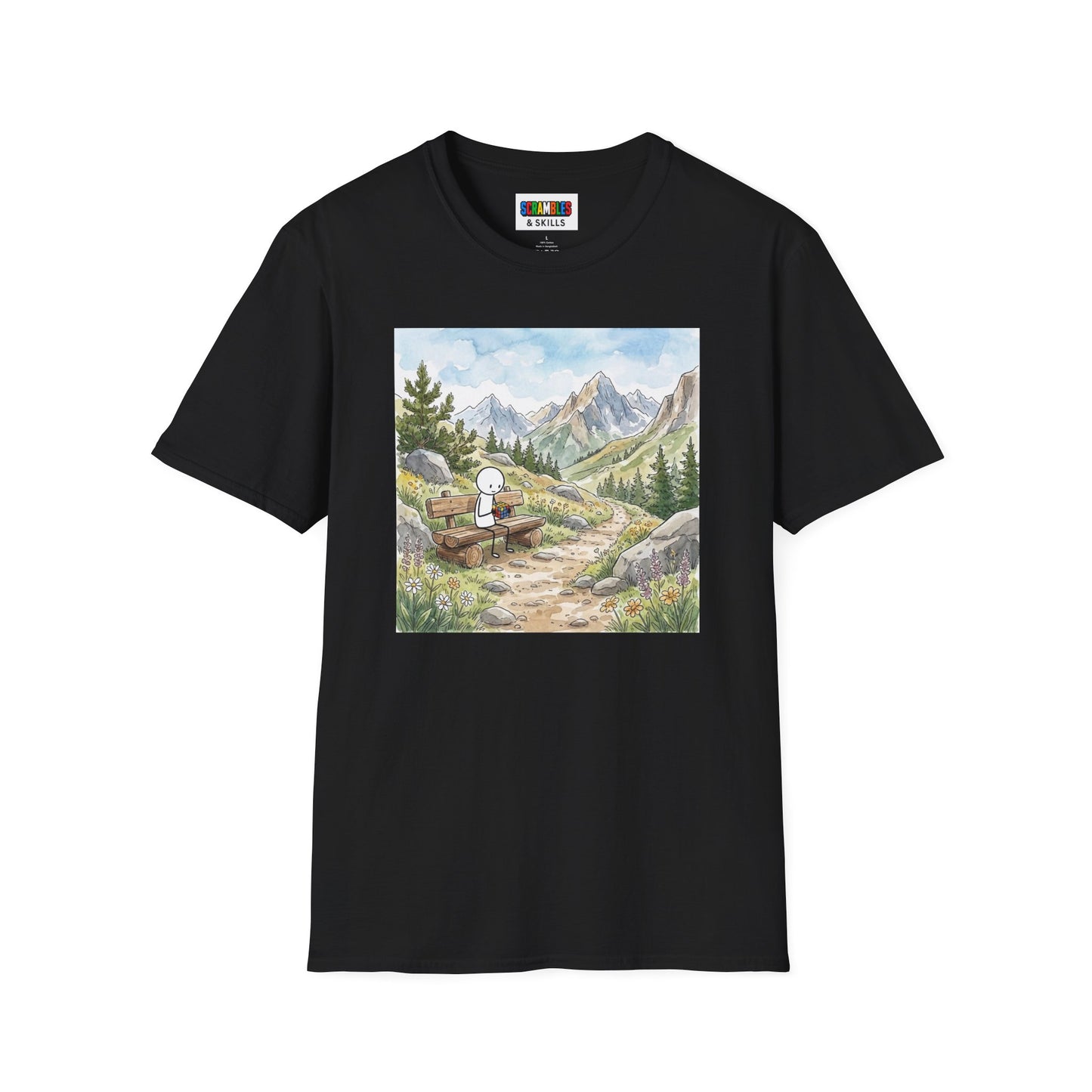 Mountain Watercolor Unisex Graphic Softstyle T-Shirt