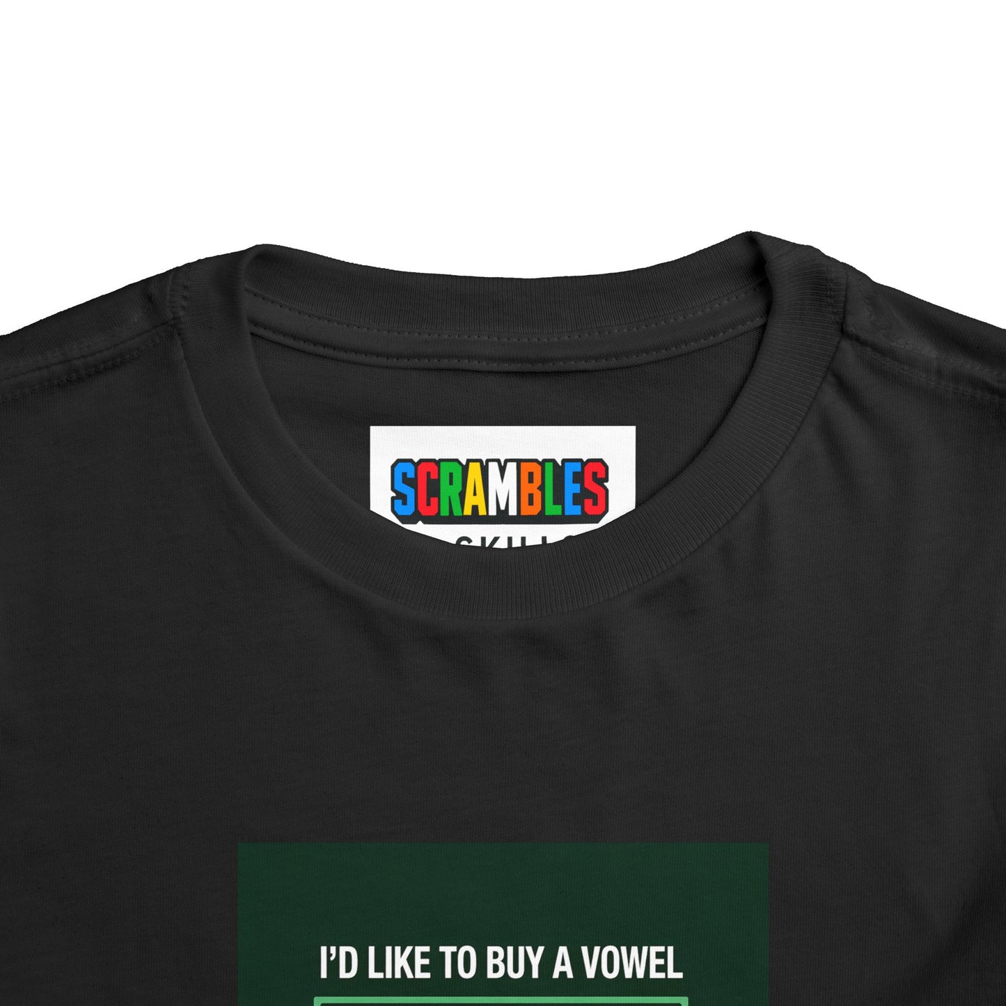 Skewb - Vowel - Rubik's Cube Art Toddler Short Sleeve T-Shirt