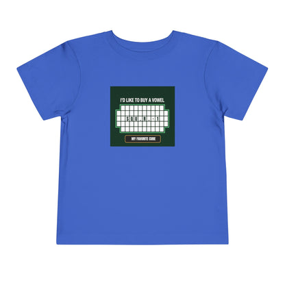 Square-1 - Vowel - Rubik's Cube Art  Toddler Short Sleeve T-Shirt