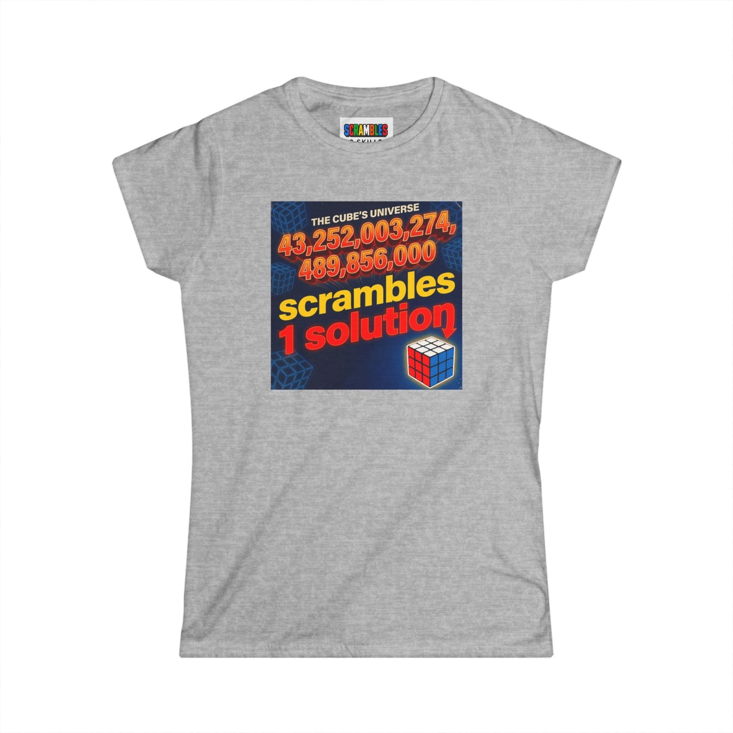 One Solution  - Rubik's Cube Art Women's Softstyle T-Shirt