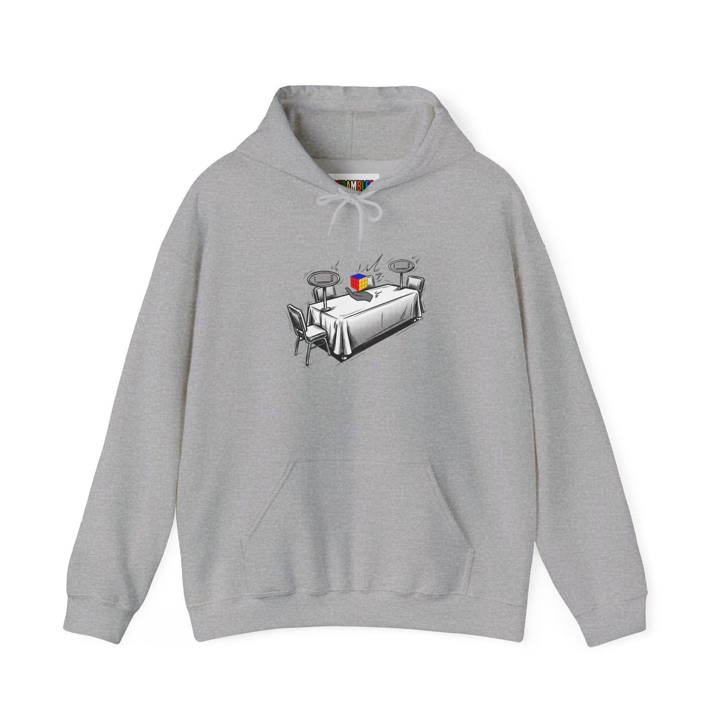 3x3 One-Handed Comp Day - Rubik's Cube Art Unisex Heavy Blend™ Hooded Sweatshirt