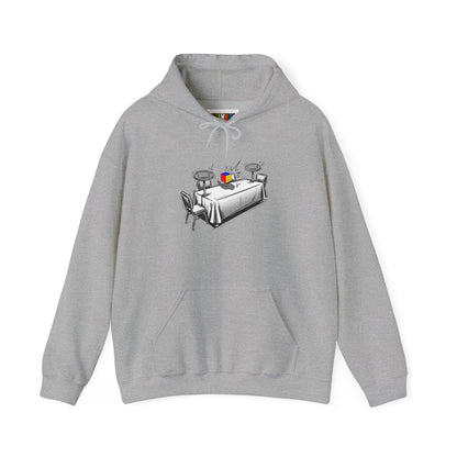 3x3 One-Handed Comp Day - Rubik's Cube Art Unisex Heavy Blend™ Hooded Sweatshirt