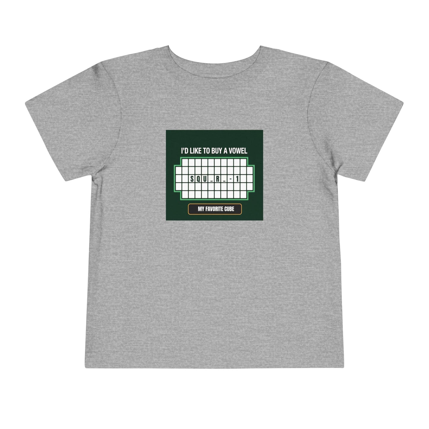 Square-1 - Vowel - Rubik's Cube Art  Toddler Short Sleeve T-Shirt