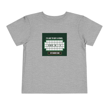 Square-1 - Vowel - Rubik's Cube Art  Toddler Short Sleeve T-Shirt