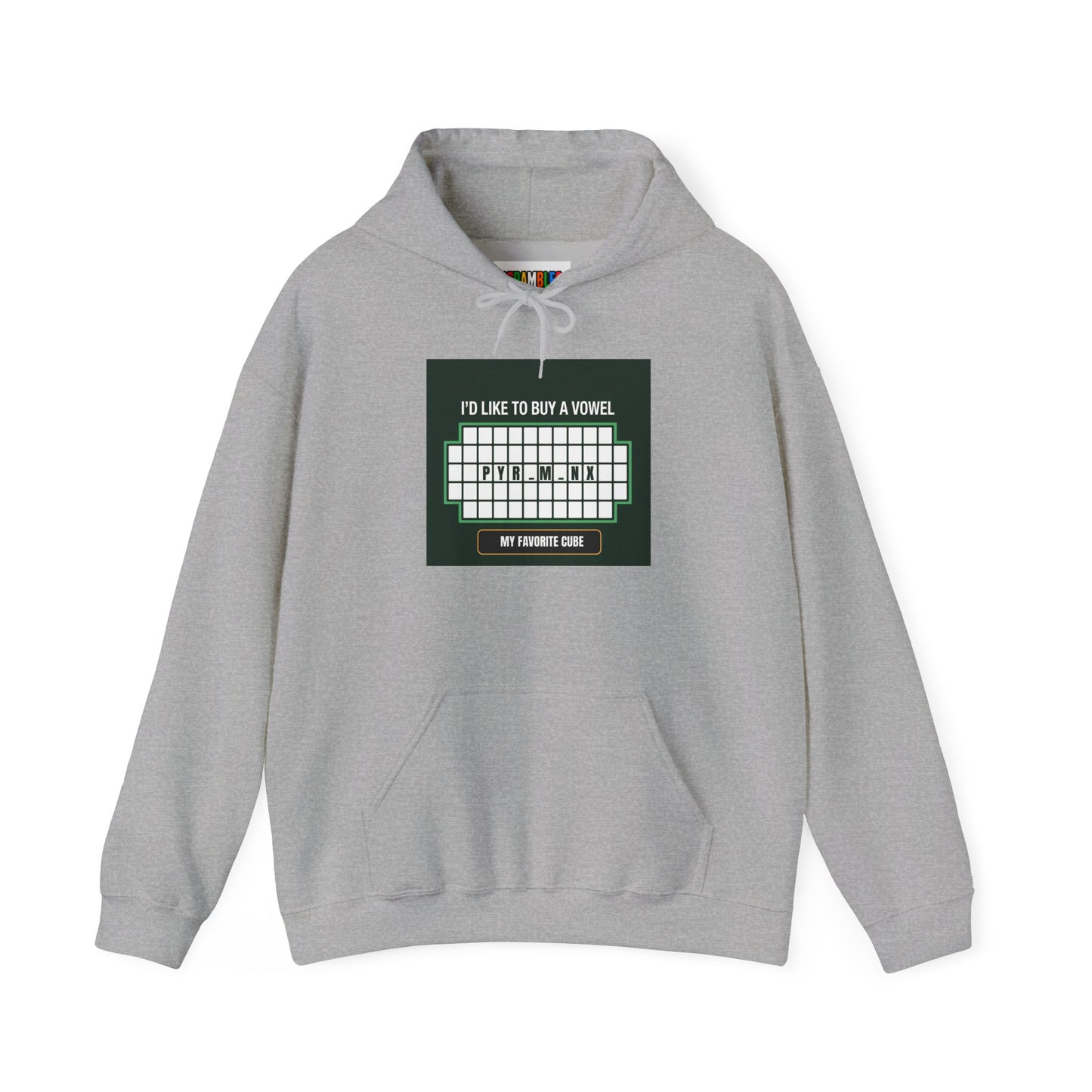 Pyraminx Vowel  - Rubik's Cube Art Unisex Heavy Blend™ Hooded Sweatshirt