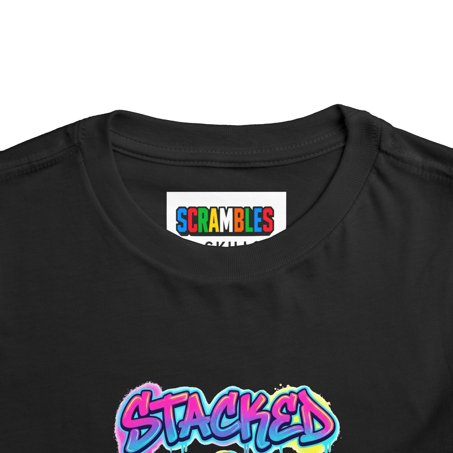 Stacked Cups Trick Shot Bottle Flip Art Toddler Short Sleeve T-Shirt