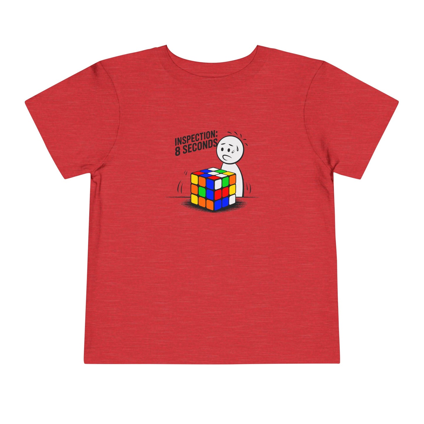 Inspection: 8 Seconds  - Rubik's Cube Art Toddler Short Sleeve T-Shirt