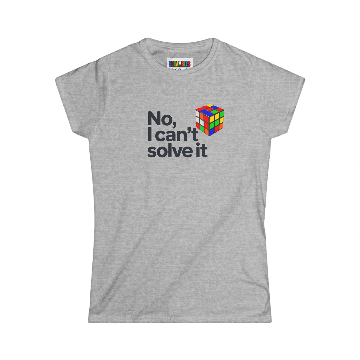No, I Can't Solve It - Cubing Women's Softstyle T-Shirt