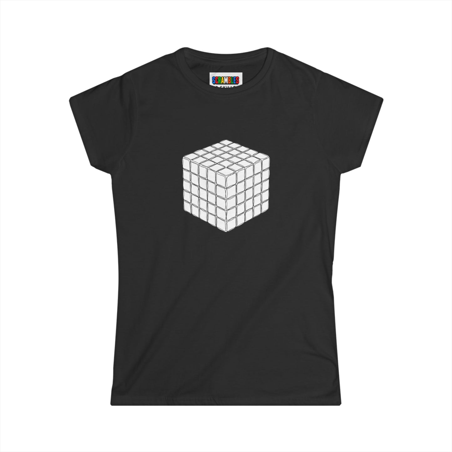 5x5 Doodle - Rubik's Cube Art  Women's Softstyle T-Shirt