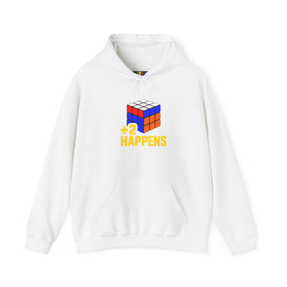 +2 Happens Unisex Heavy Blend™ Hooded Sweatshirt