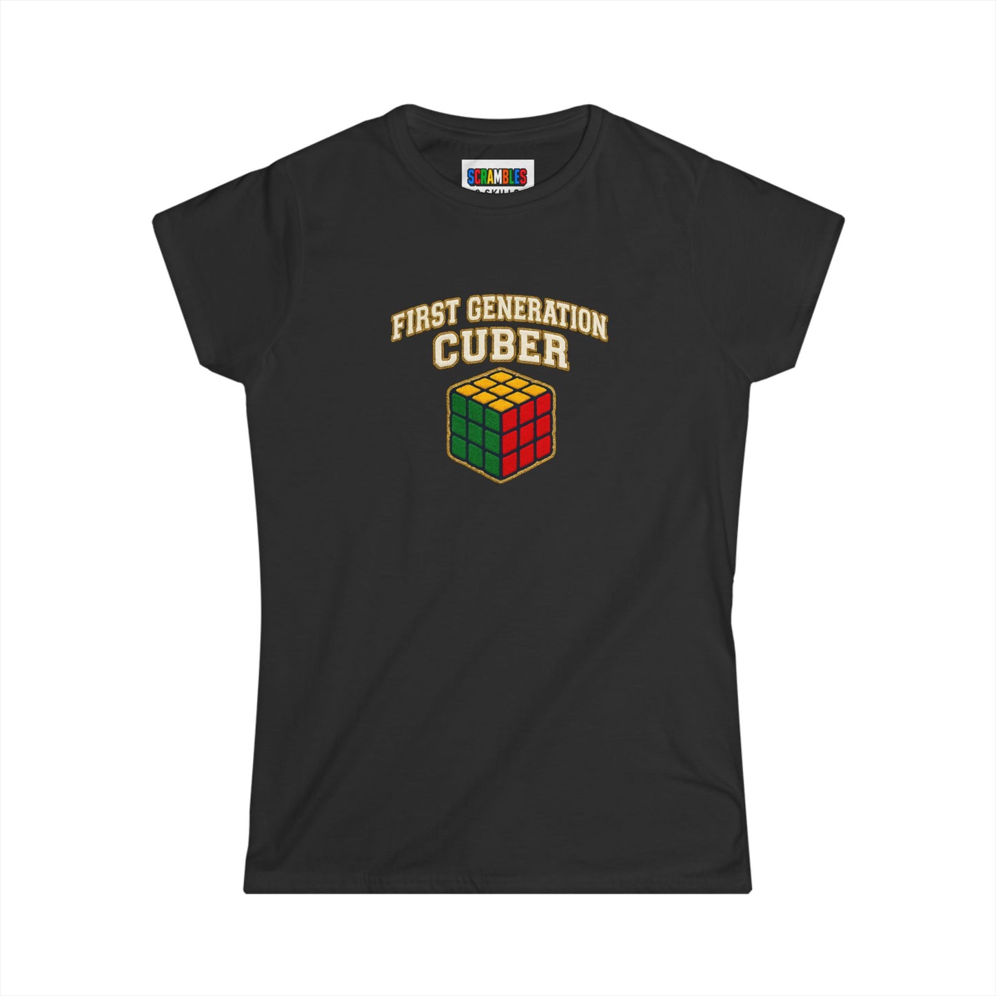⚡ Express - First Generation Cuber Rubiks Cube Art Women's Softstyle T-Shirt
