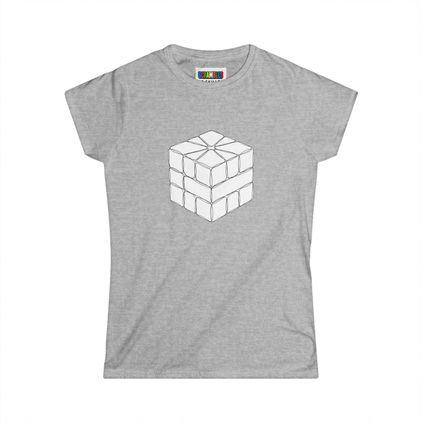 Square-1 Doodle  -Rubik's Cube Art Women's Softstyle T-Shirt