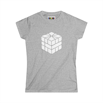 Square-1 Doodle  -Rubik's Cube Art Women's Softstyle T-Shirt