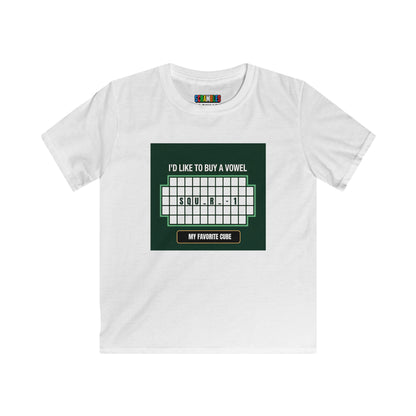 Square-1 - Vowel - Rubik's Cube Art  Kids Softstyle Tee