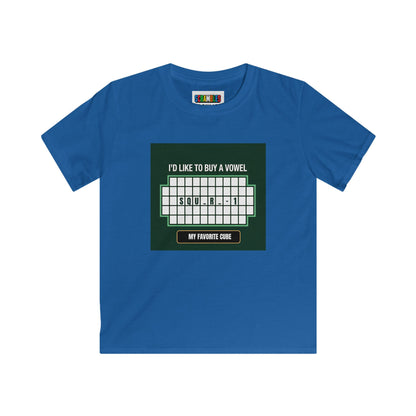 Square-1 - Vowel - Rubik's Cube Art  Kids Softstyle Tee