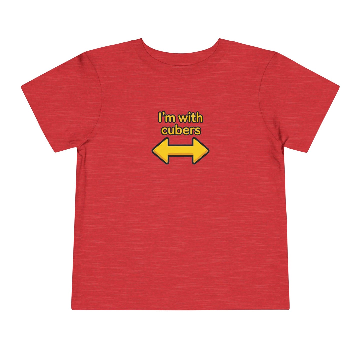I'm With Cubers  - Rubik's Cube Art Toddler Short Sleeve T-Shirt