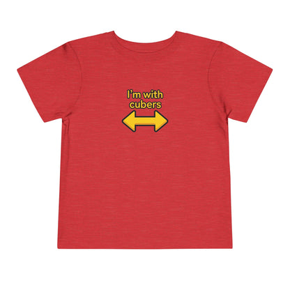 I'm With Cubers  - Rubik's Cube Art Toddler Short Sleeve T-Shirt