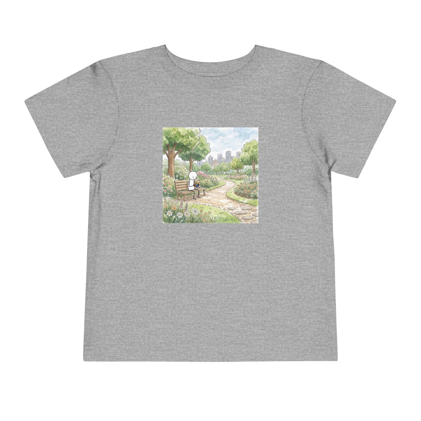 City Park - Rubik's Cube Art  Watercolor Toddler Short Sleeve T-Shirt