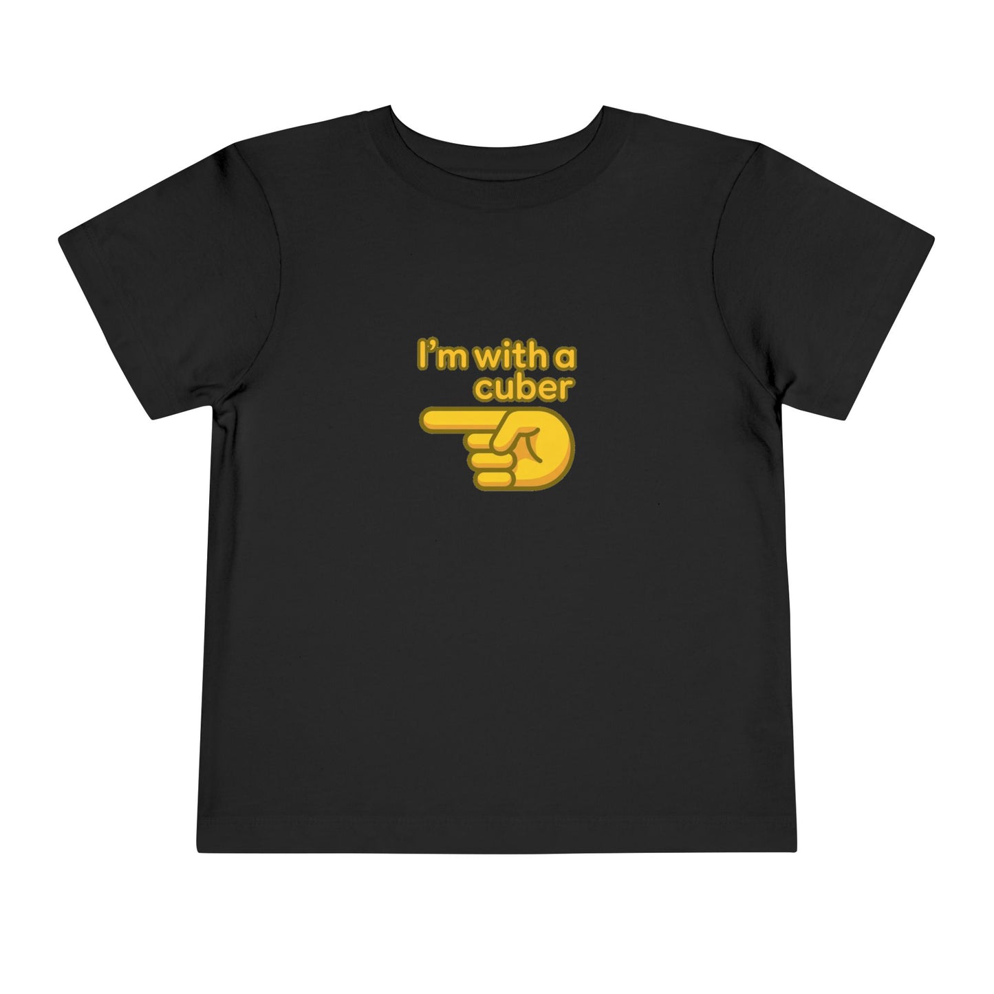 I'm With A Cuber  - Rubik's Cube Art Toddler Short Sleeve T-Shirt