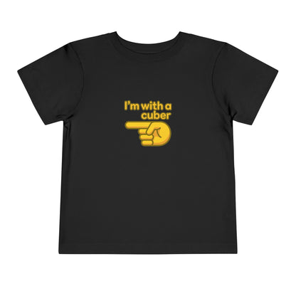 I'm With A Cuber  - Rubik's Cube Art Toddler Short Sleeve T-Shirt