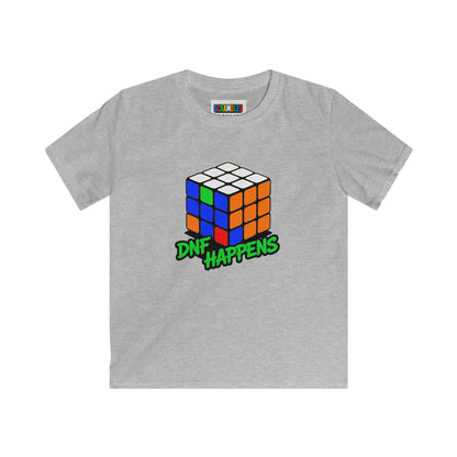 DNF Happens - Rubiks Cube Kids Softstyle Tee
