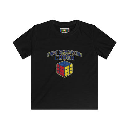 First Generation Cuber Rubiks Cube Art Kids Softstyle Tee
