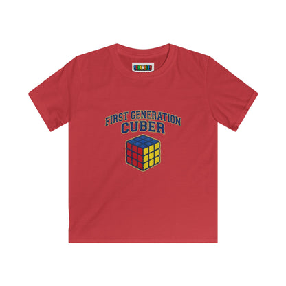 First Generation Cuber Rubiks Cube Art Kids Softstyle Tee