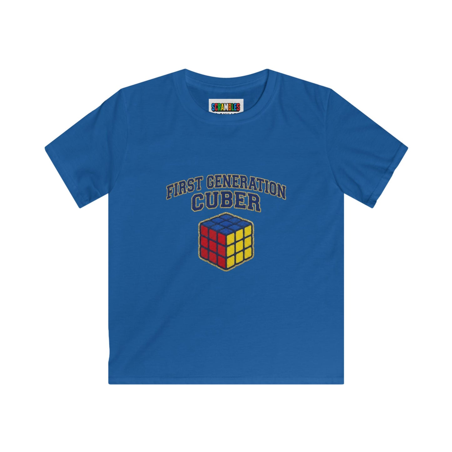 First Generation Cuber Rubiks Cube Art Kids Softstyle Tee