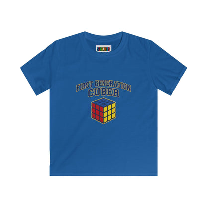First Generation Cuber Rubiks Cube Art Kids Softstyle Tee