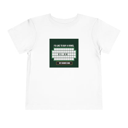 Clock - Vowel - Rubik's Cube Art  Toddler Short Sleeve T-Shirt
