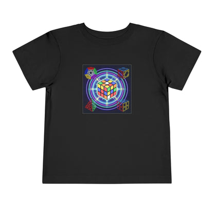 Cosmic Charge - Rubik's Cube Art  Toddler Short Sleeve T-Shirt
