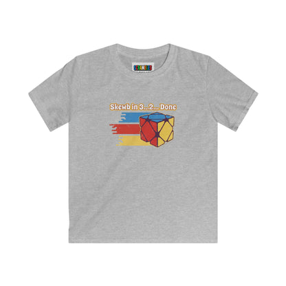Skewb Done Rubiks Cube Art Kids Softstyle Tee