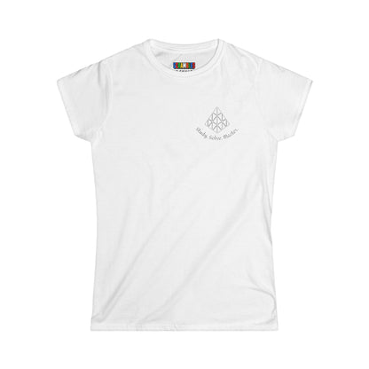 Pyraminx Doodle (Subtle) Women's Softstyle T-Shirt