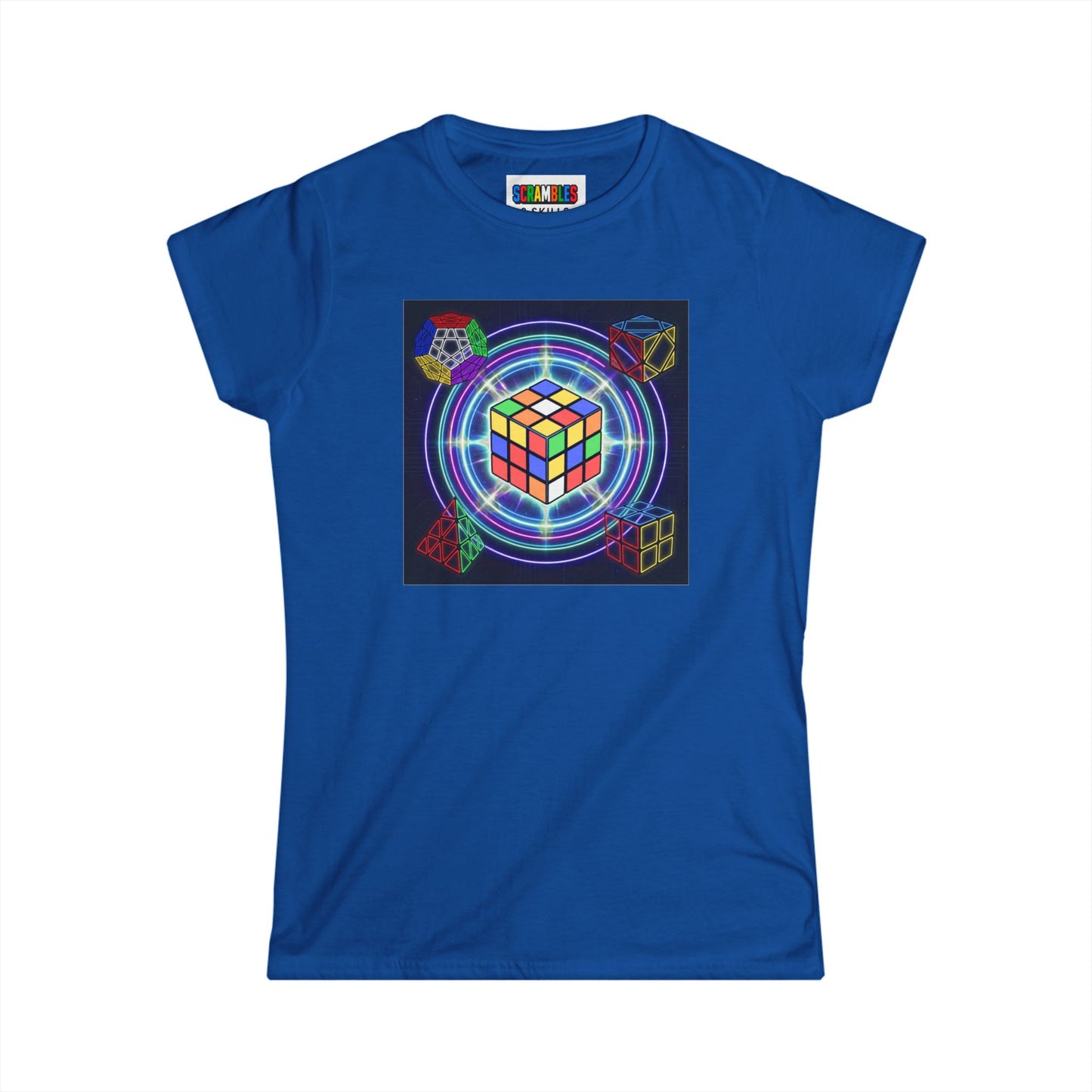 Cosmic Charge  - Rubik's Cube Art Women's Softstyle T-Shirt