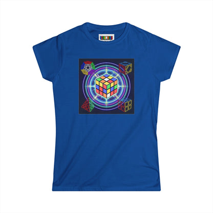 Cosmic Charge  - Rubik's Cube Art Women's Softstyle T-Shirt