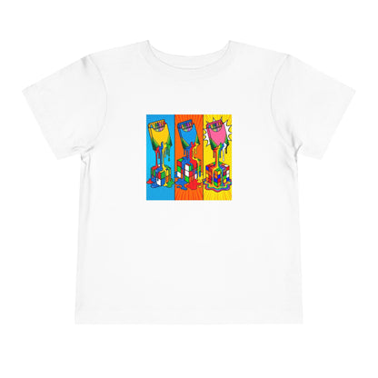 Rubik's Cube Shirt - Color Melt Kids Toddle Short Sleeve T-Shirt | Fun Cubing Shirt